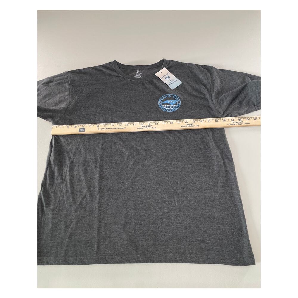 Coastal Swell Ocean Isle Logo Lightweight Cotton Blend Shirt Size XL Gray - Picture 5 of 7
